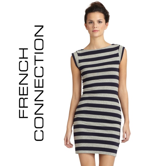 2/$50 New French Connection Nautical Stretch Dress - Picture 3 of 13